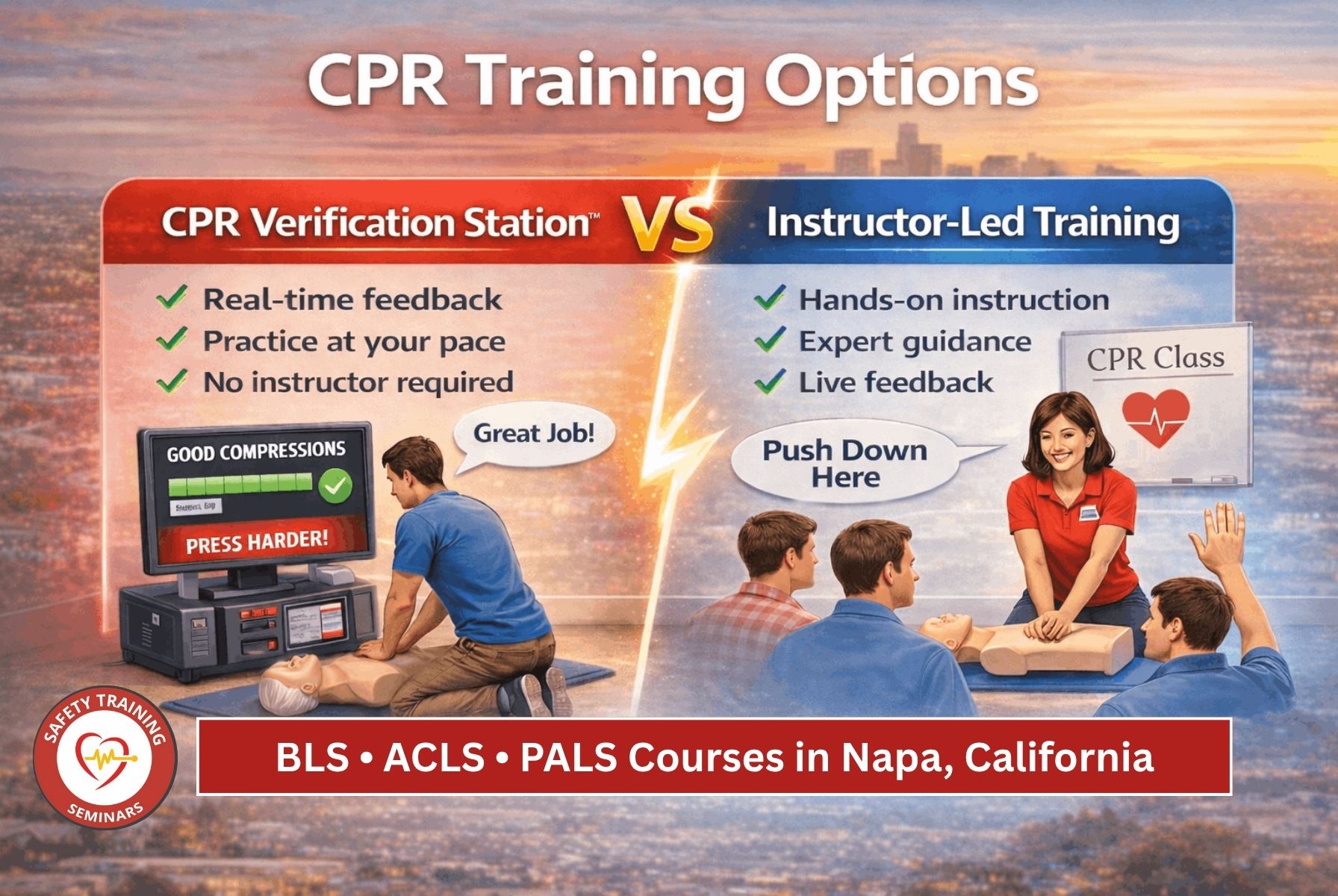 BLS • ACLS • PALS Courses in Napa, California