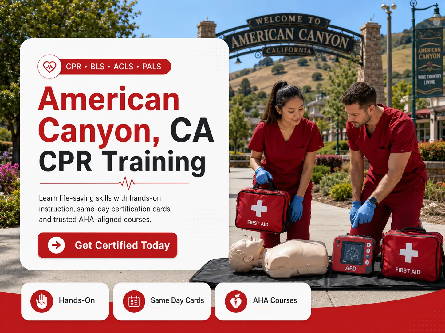 CPR & BLS certification class for healthcare workers in American Canyon, CA