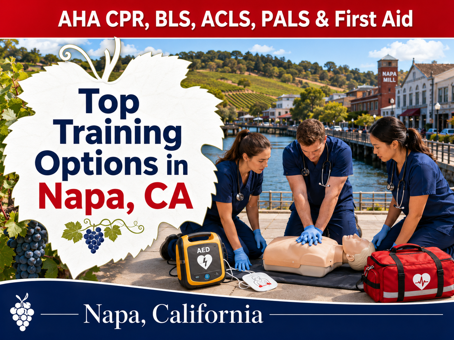 Top 5 Places To Find American Heart Association BLS, ACLS, PALS, CPR, and First-aid Certification Courses in Napa, CA